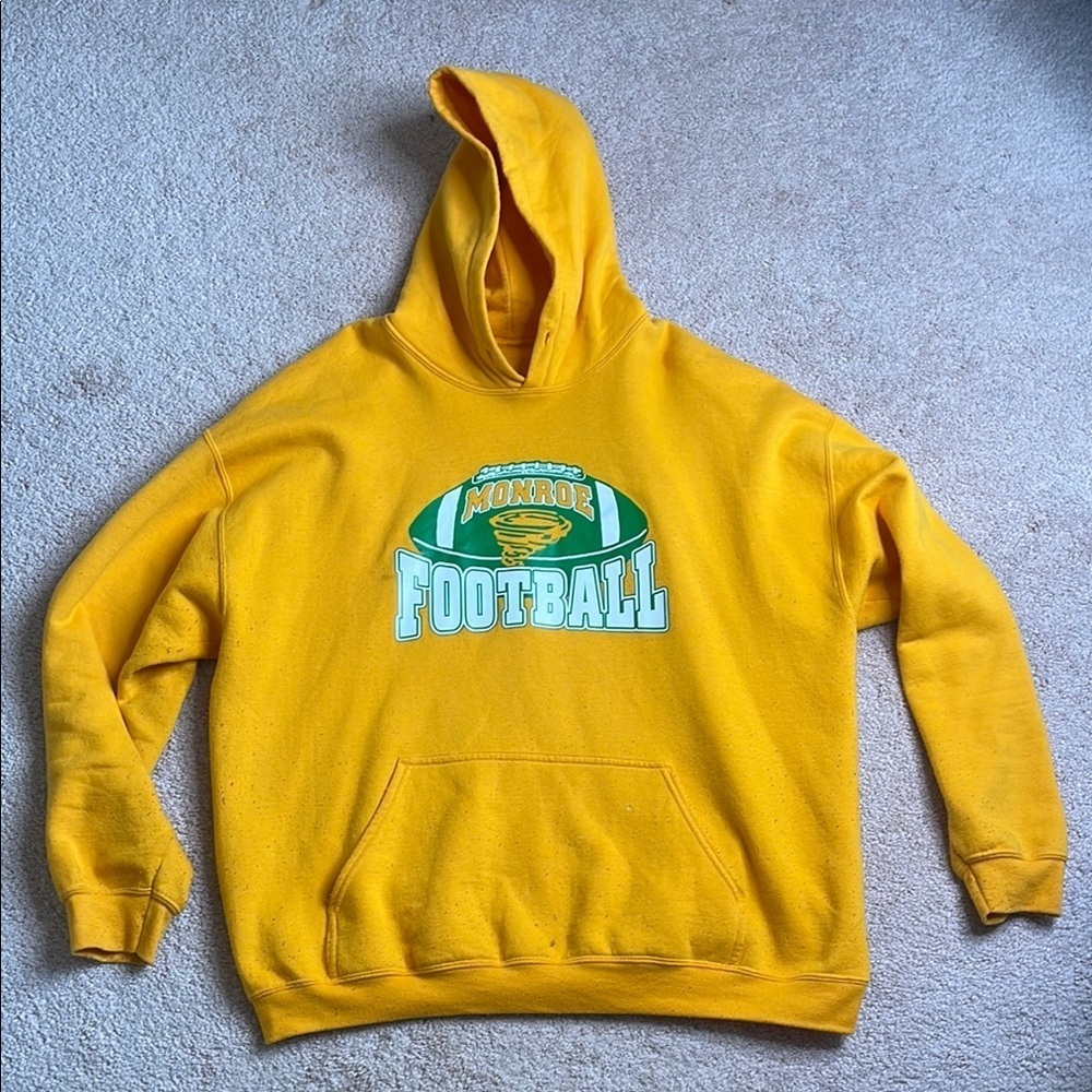 Yellow Monroe Football Hoodie